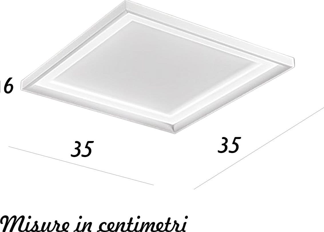Plafoniera moderna Perenz illumina PANEL 8428 B LC LED 2400LM 3000K alluminio metallo acrilico bianco opaco - 3