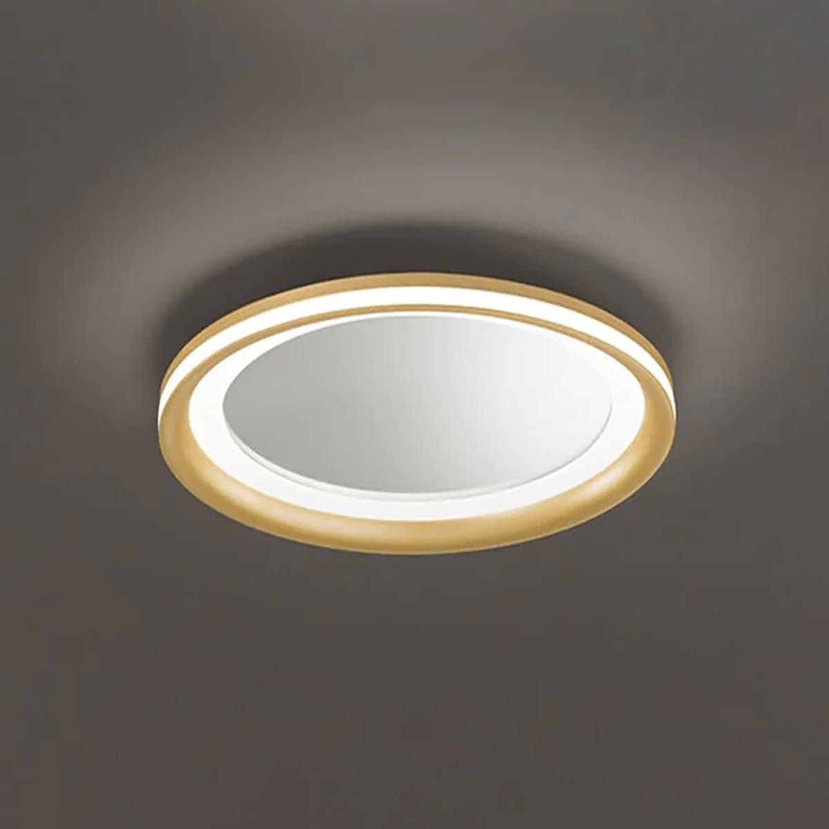 Plafoniera moderna Perenz illumina MIRO' 8260 OR LC LED 4130LM 3000K dimmerabile alluminio metallo acrilico oro spazzolat - 2