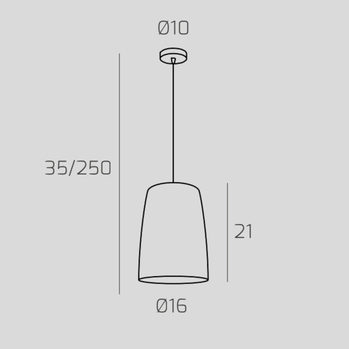Sospensione Top Light SHADED 1164BI S1 AM E27 LED vetro ambra metallo bianco - 2