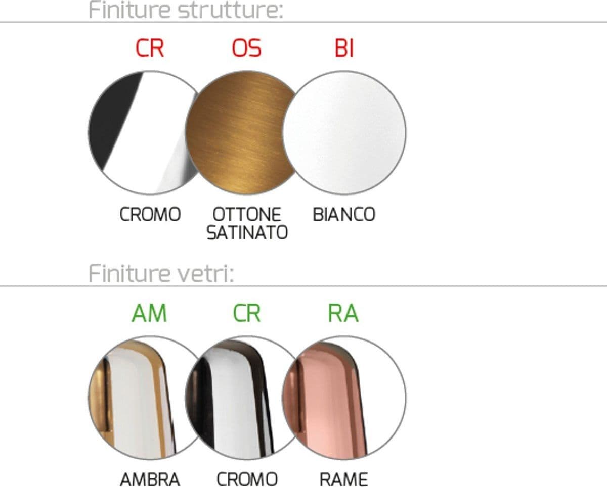 Sospensione Top Light SHADED 1164BI S1 AM E27 LED vetro ambra metallo bianco - 3