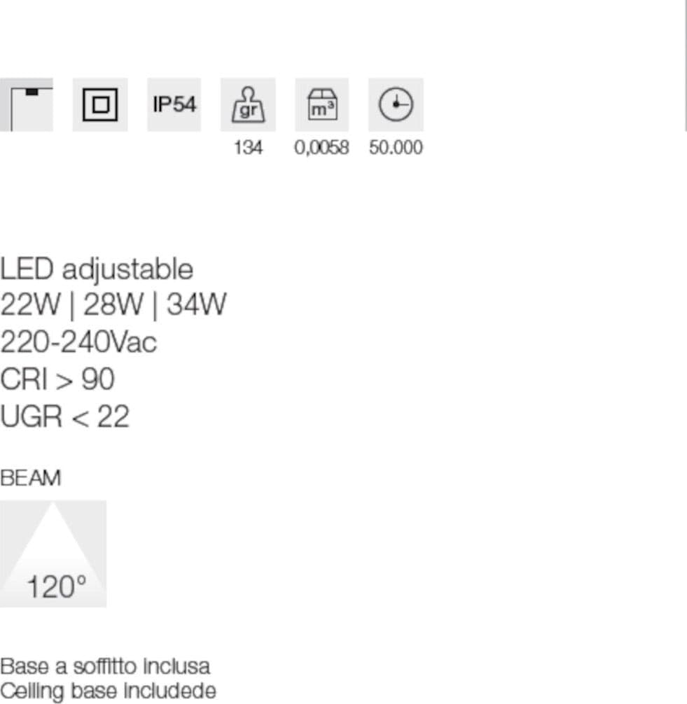 Plafoniera moderna Gea Led GPL420 LED IP54 termoplastico - 5