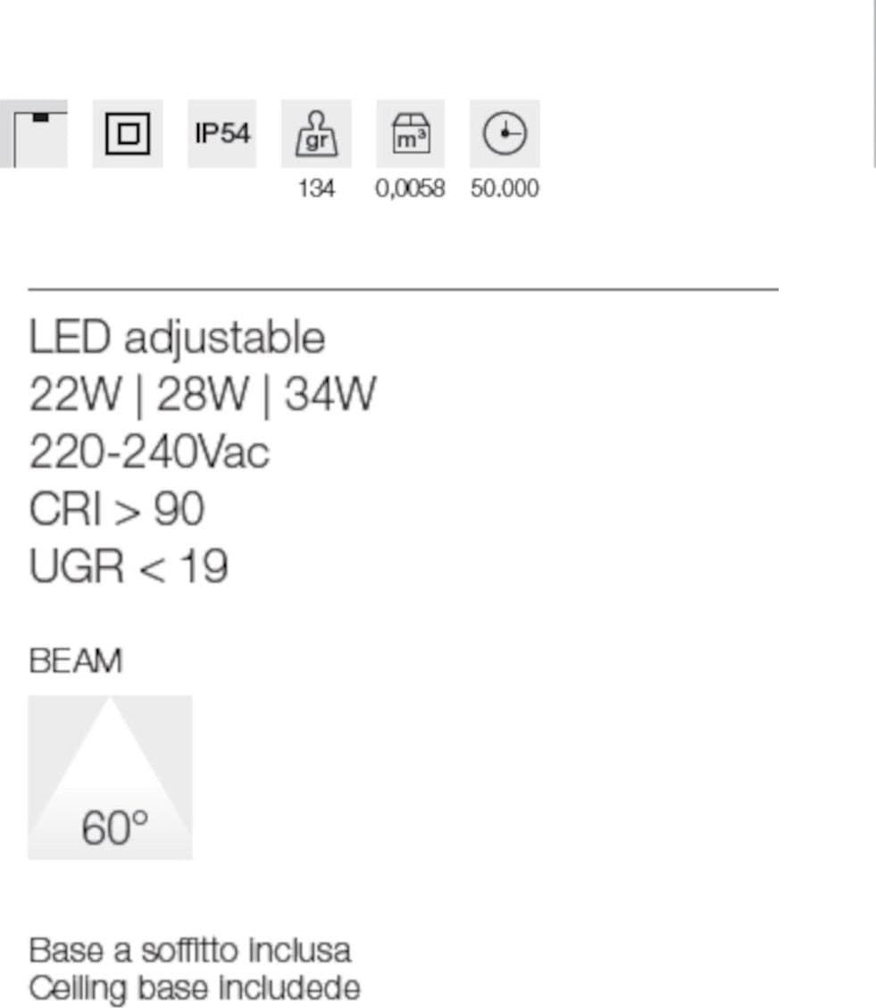 Plafoniera moderna Gea Led GPL430 LED IP54 termoplastico - 5