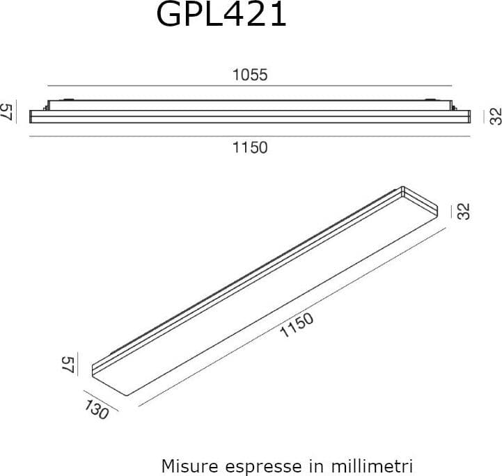 Plafoniera moderna Gea Led GPL421+GKI421P LED IP54 termoplastico - 6