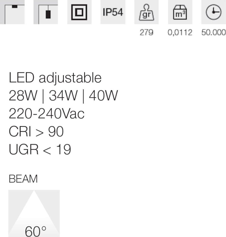 Plafoniera moderna Gea Led GPL431+GKI421P LED IP54 termoplastico - 9