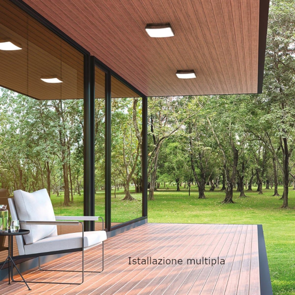 Plafoniera moderna Gea Led GPL370 LED IP65 alluminio policarbonato - 3