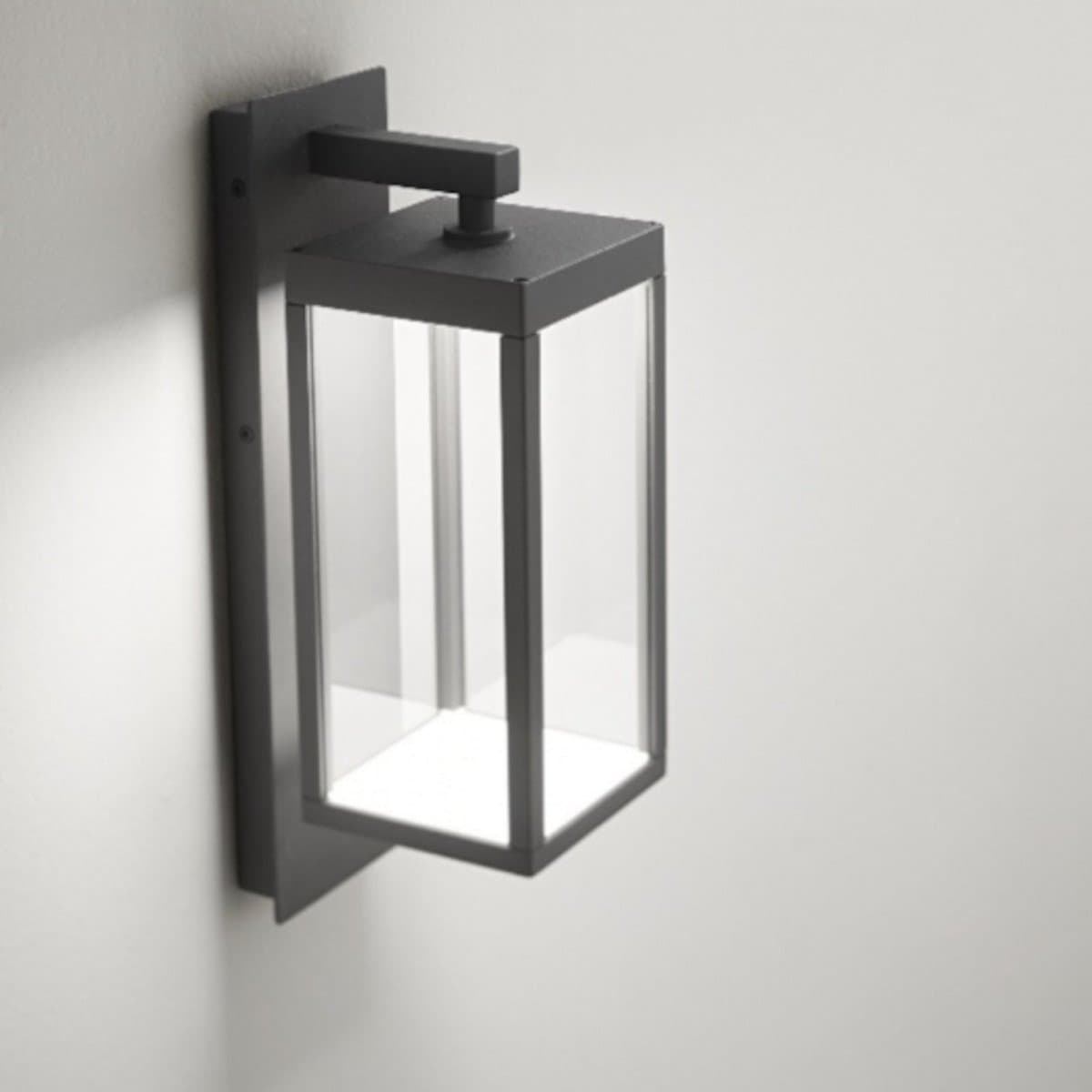 Applique moderno Gea Led GES771C LED 3000 IP65 alluminio vetro antracite - 2
