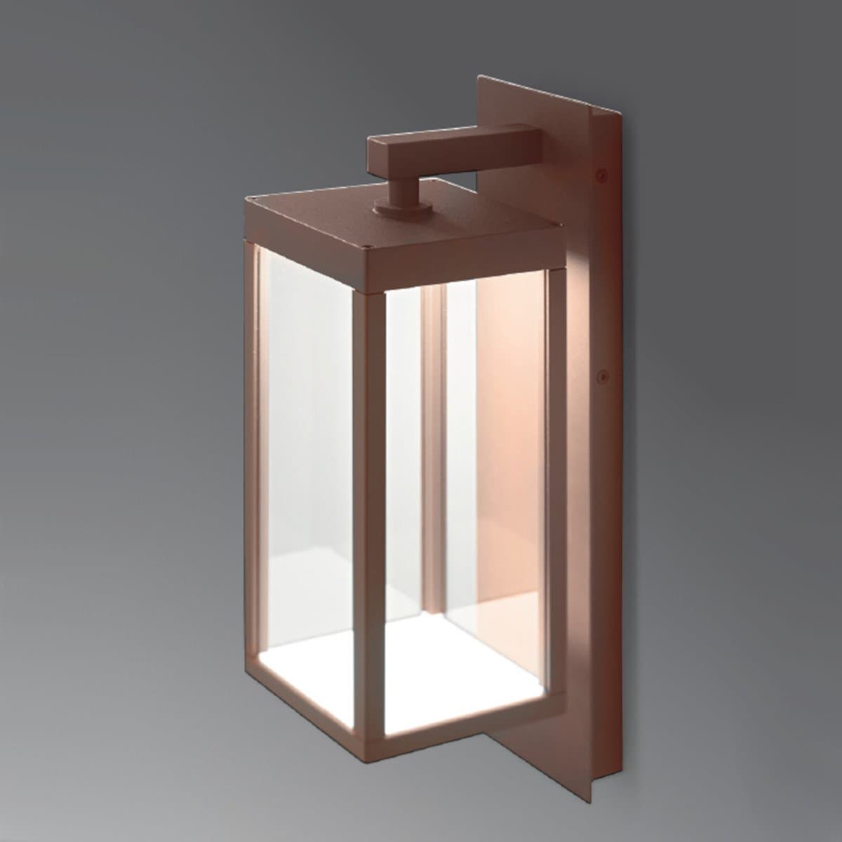 Applique classico Gea Led GES772C LED 3000 IP65 alluminio vetro marrone - 2