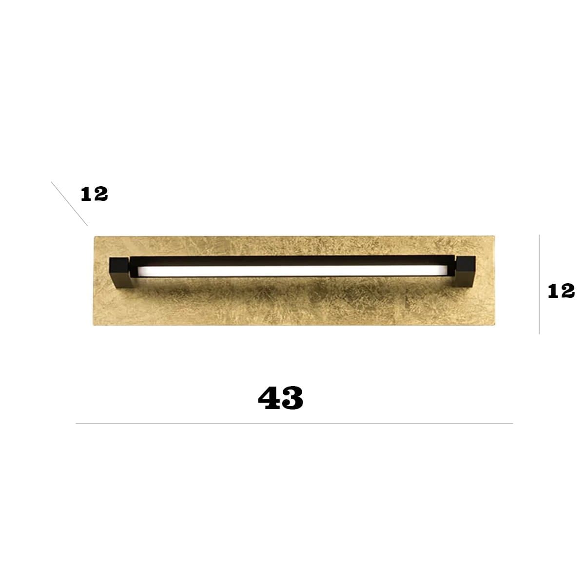 Applique orientabile Perenz FOGLIA 8434 FO CT LED CCT 960LM nero opaco foglia oro - 5
