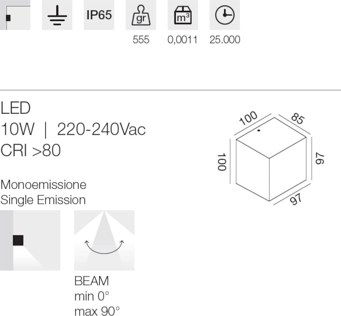 Applique classico Gea Led GES2320 LED IP65 alluminio marrone monoemissione - 5