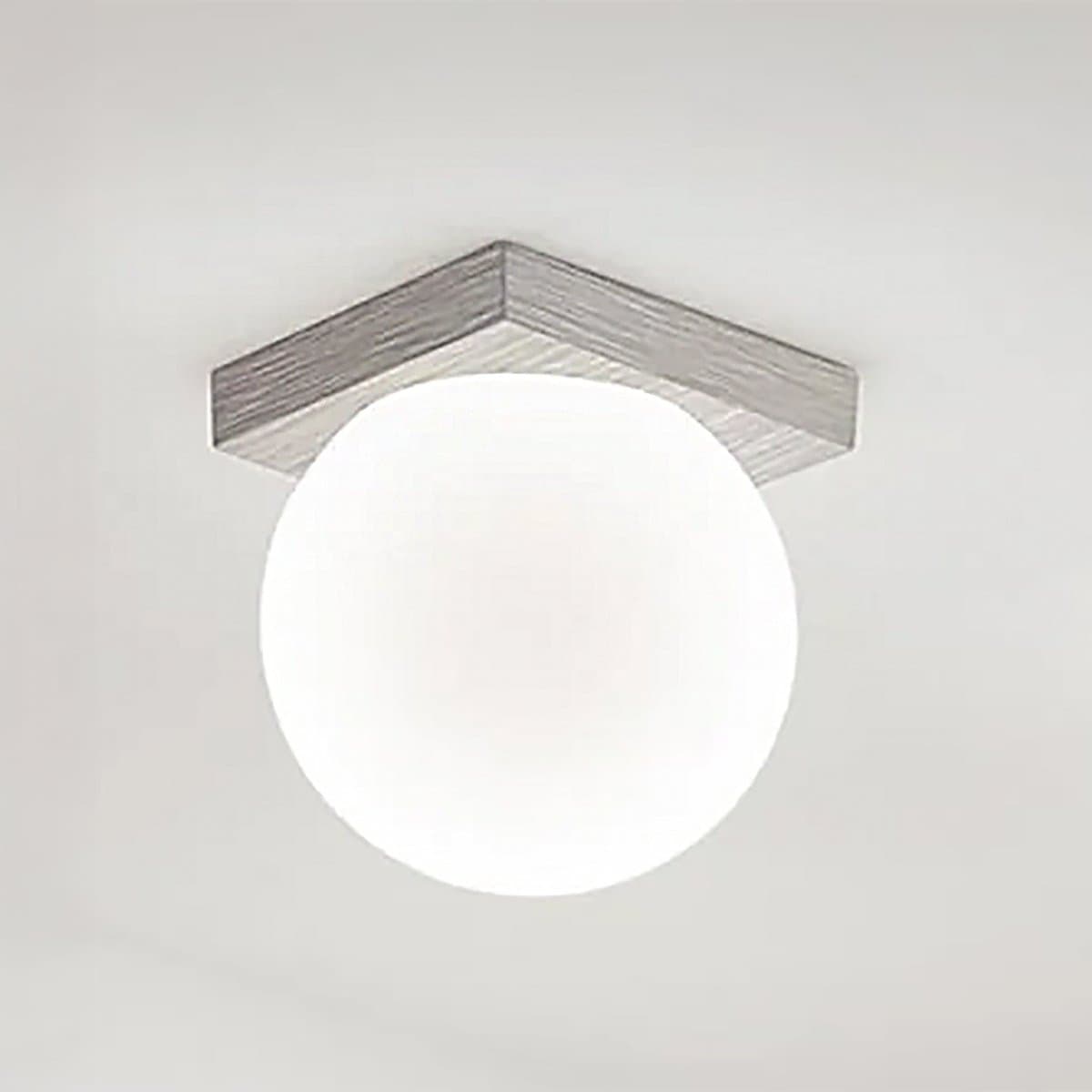 Applique Perenz DOT 8376 GR LC LED 856LM 3000K IP40 sfera vetro soffiato metallo grigio titanio - 2
