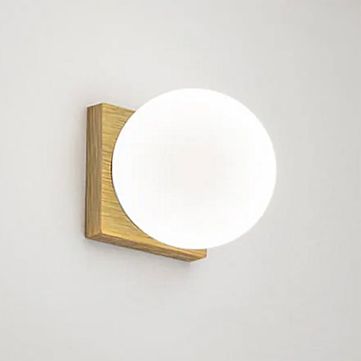 Applique Perenz DOT 8376 OB LC LED 856LM 3000K IP40 sfera vetro soffiato metallo ottone brunito - 2