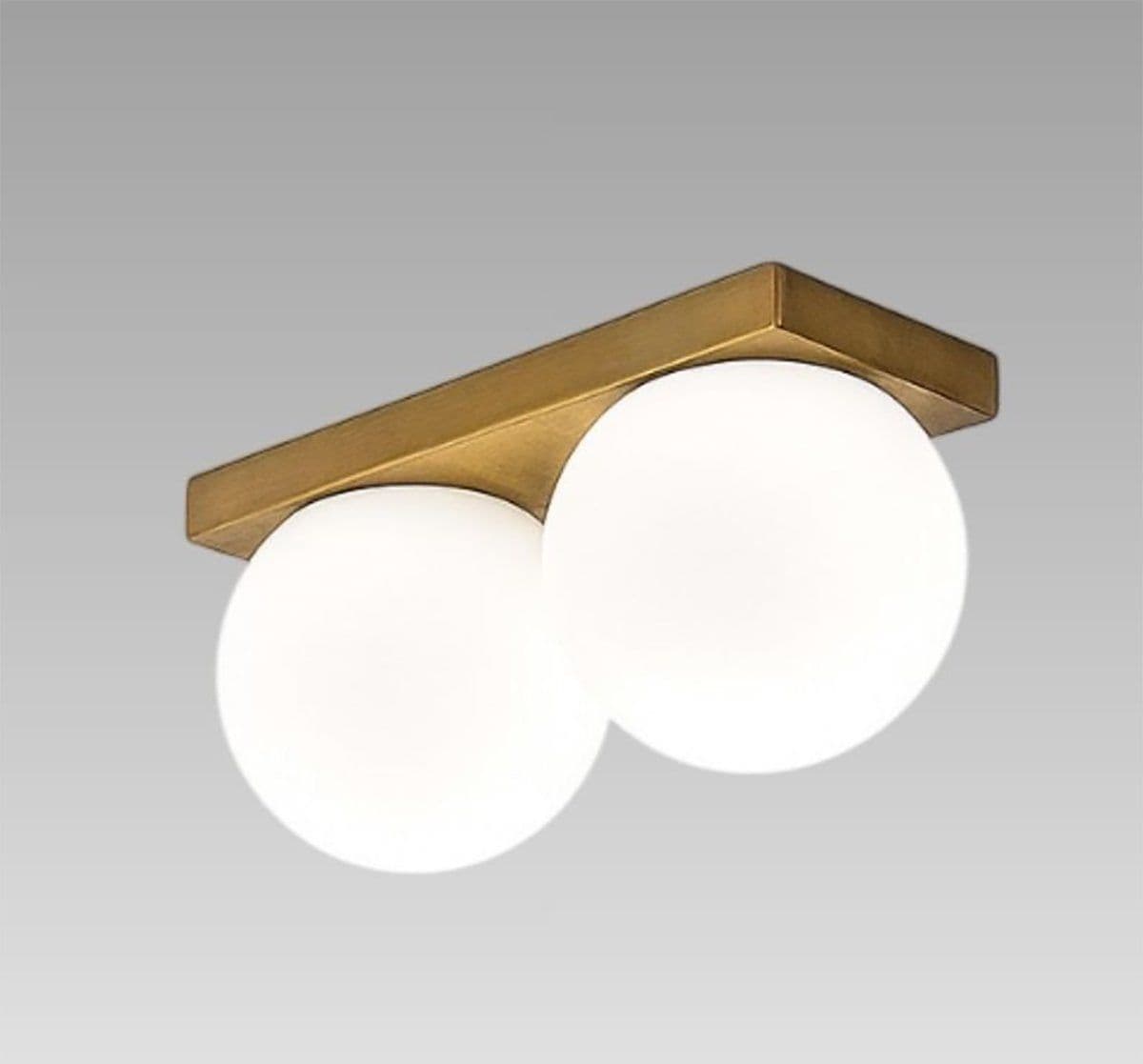 Plafoniera Perenz DOT 8378 OB LC LED 1633LM 3000K IP40 sfera vetro soffiato metallo ottone brunito - 2