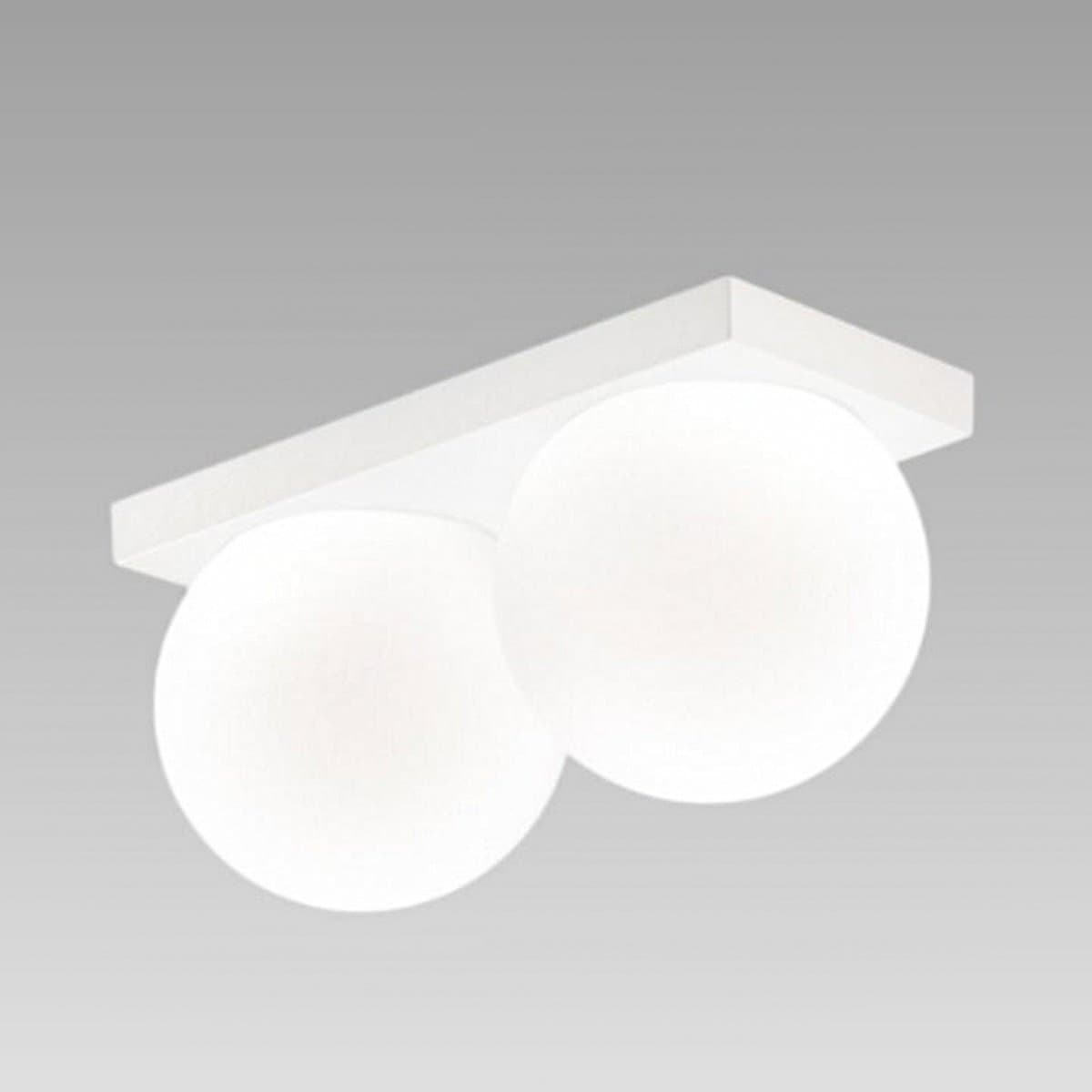 Plafoniera Perenz DOT 8378 B LC LED 1633LM 3000K IP40 sfera vetro soffiato metallo bianco - 2