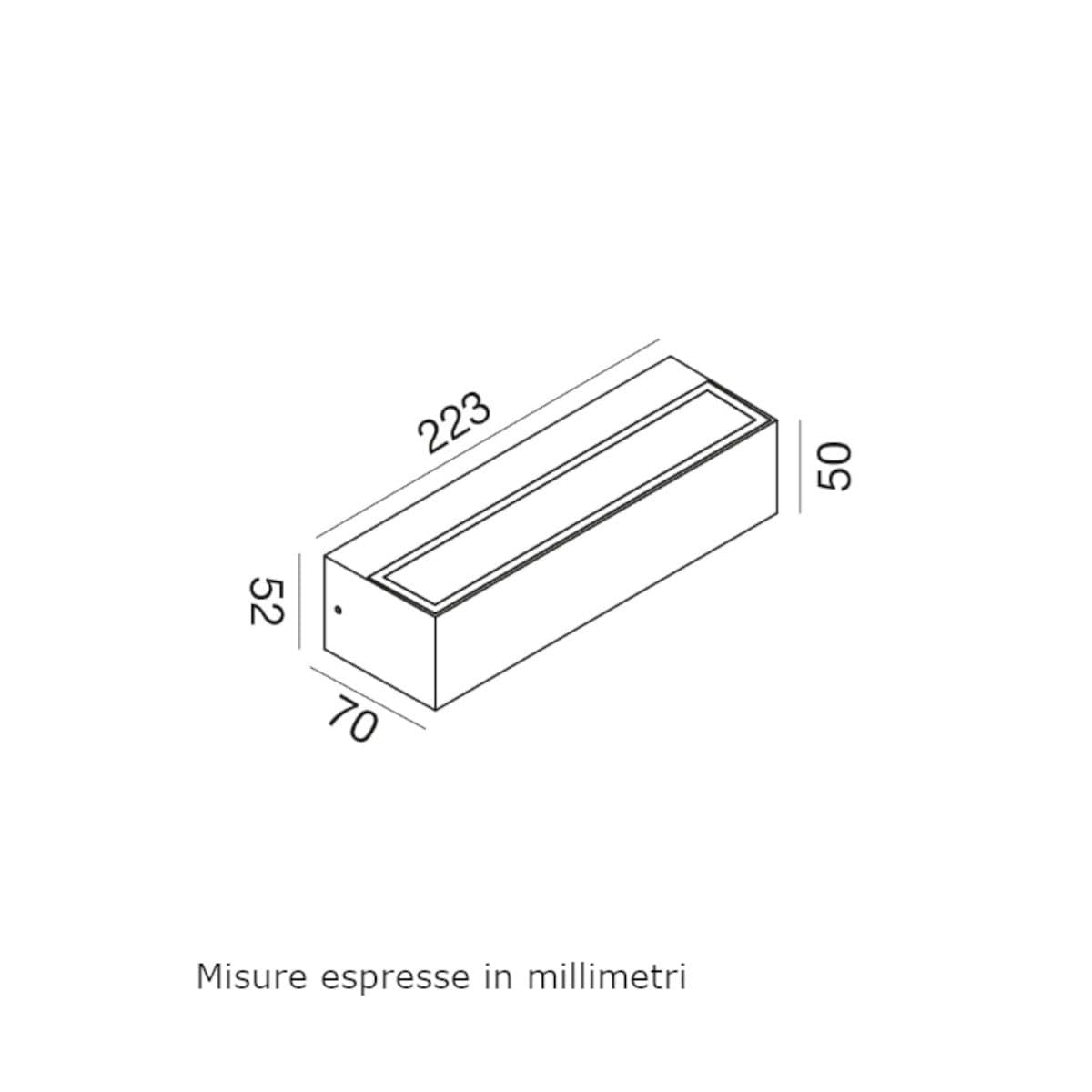 Applique classico Gea Led GES2245 LED IP65 alluminio marrone biemissione - 3