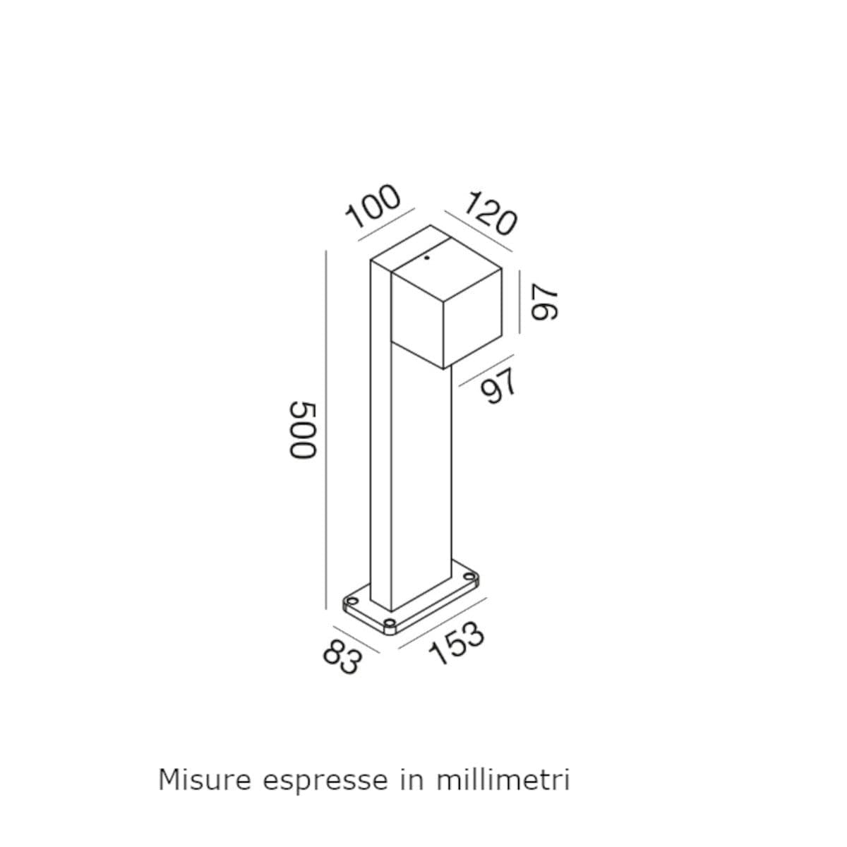 Lampioncino moderno Gea Led GES2301 LED IP65 50H alluminio bianco monoemissione - 4