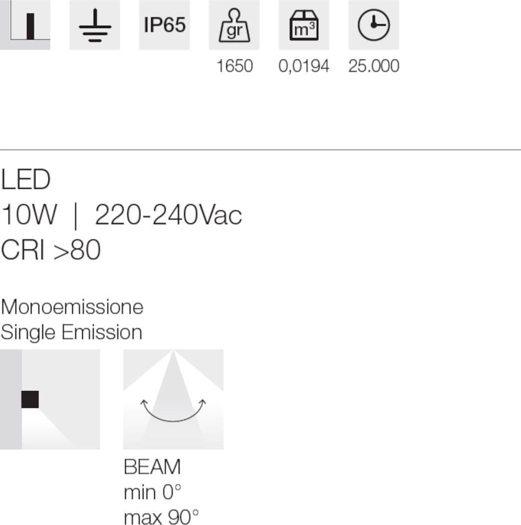 Lampioncino moderno Gea Led GES2301 LED IP65 50H alluminio bianco monoemissione - 5