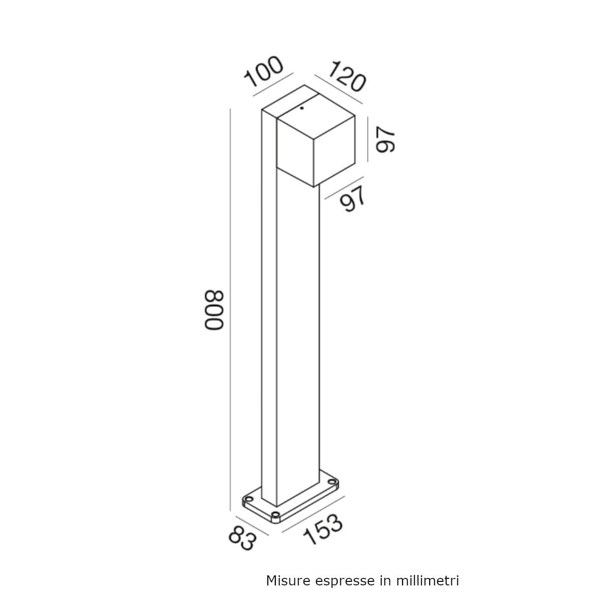 Lampioncino classico Gea Led GES2322 LED IP65 80H alluminio marrone monoemissione - 4