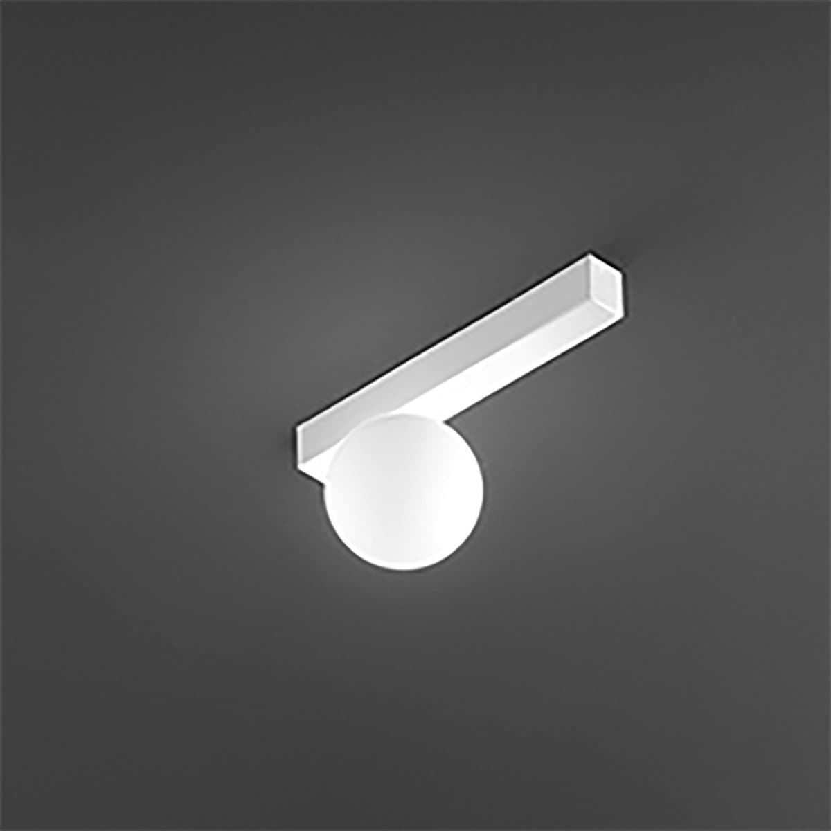 Plafoniera Perenz SNOOKY 8478 B G9 LED metallo bianco opaco sfera vetro soffiato bianco - 2