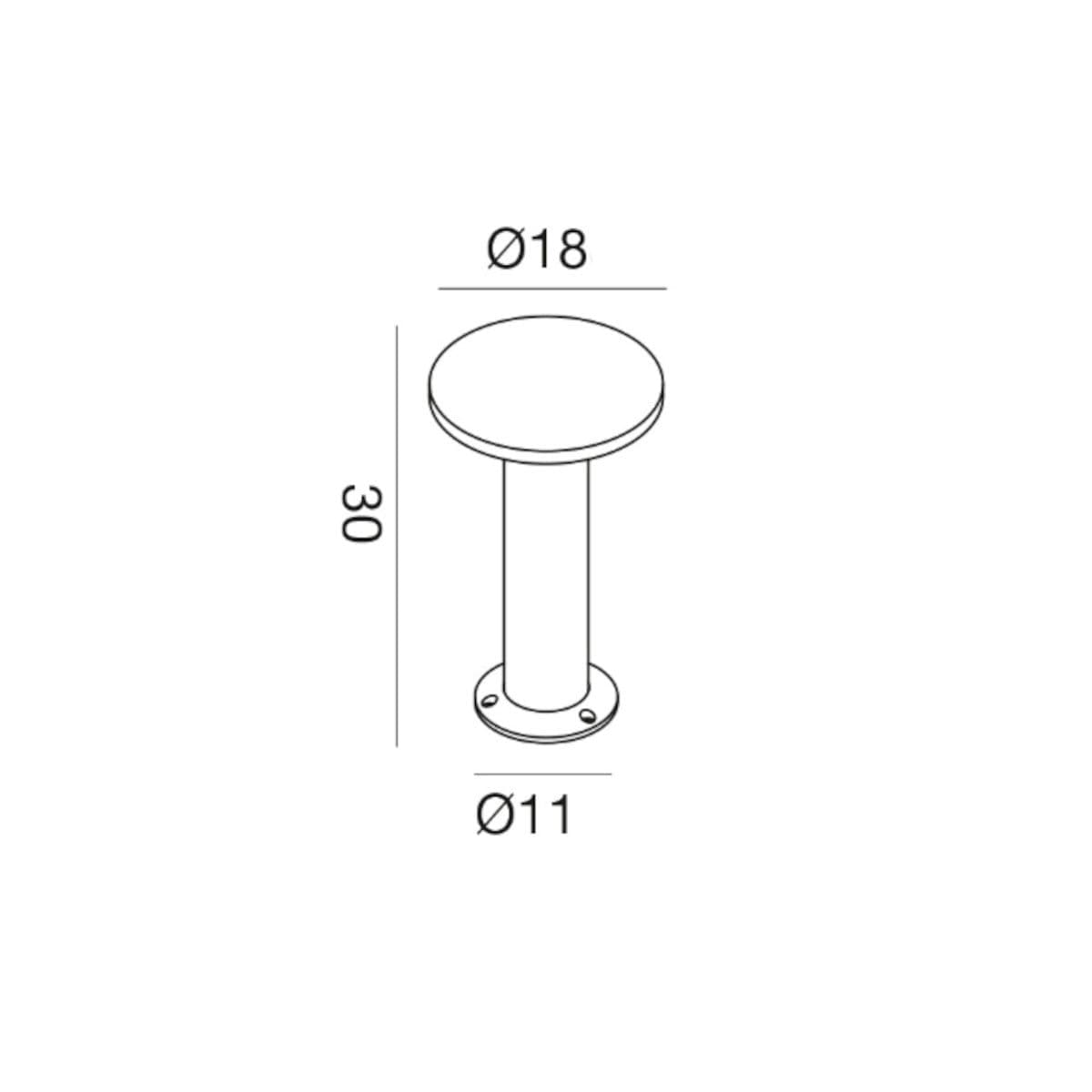 Lampioncino classico Gea Led GES2331C LED IP65 30H 3000K alluminio policarbonato monoemissione - 3