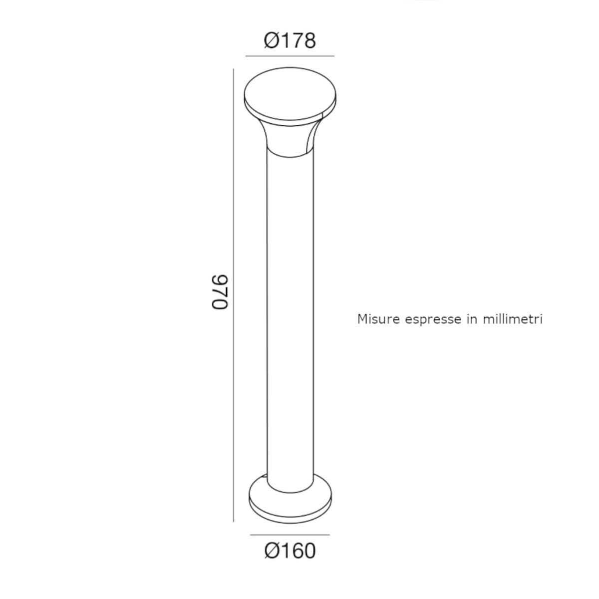 Lampioncino moderno Gea Led GES2271 E27 LED IP54 97H termoplastico policarbonato - 3