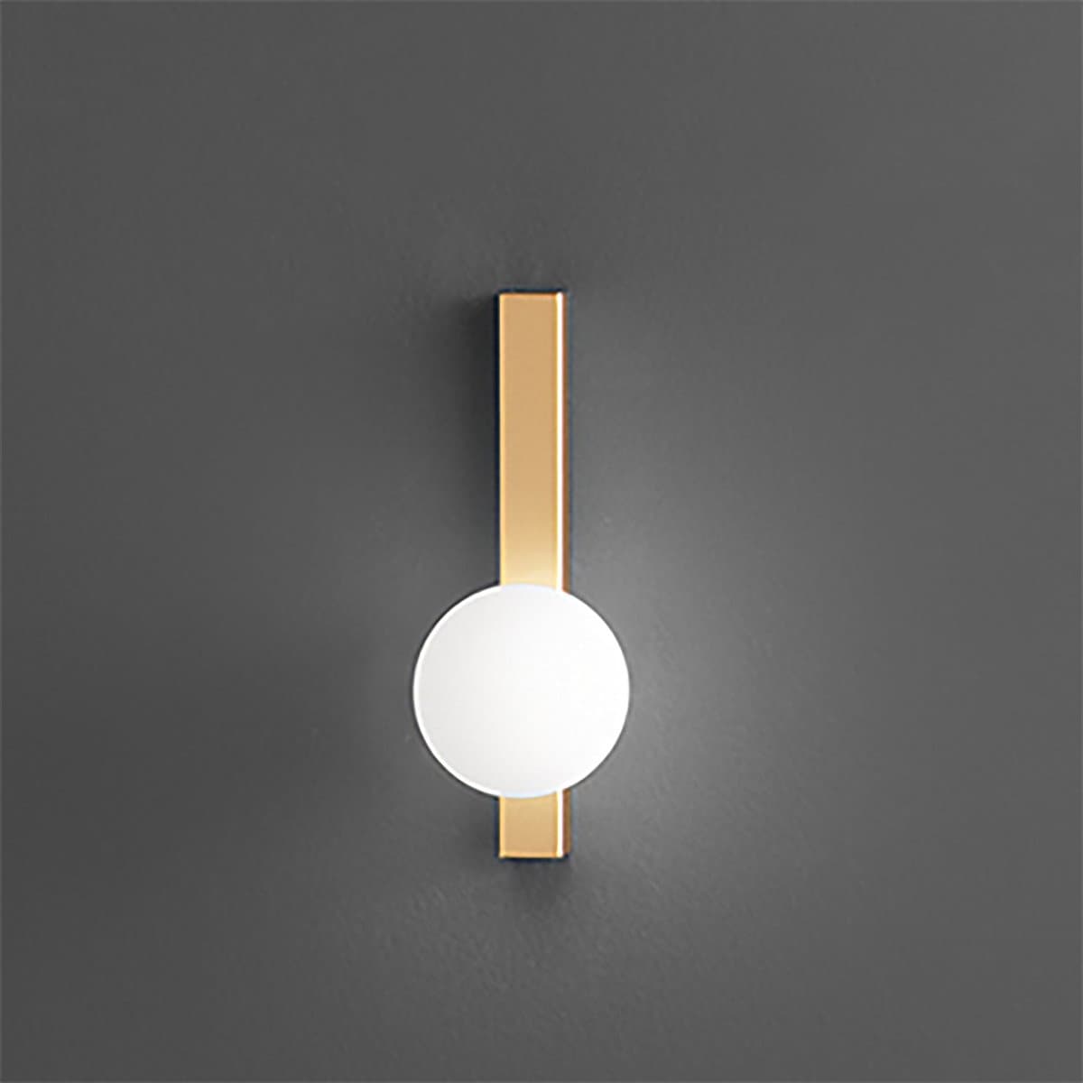 Applique Perenz SNOOKY 8478 OR G9 LED metallo oro opaco sfera vetro soffiato bianco - 2