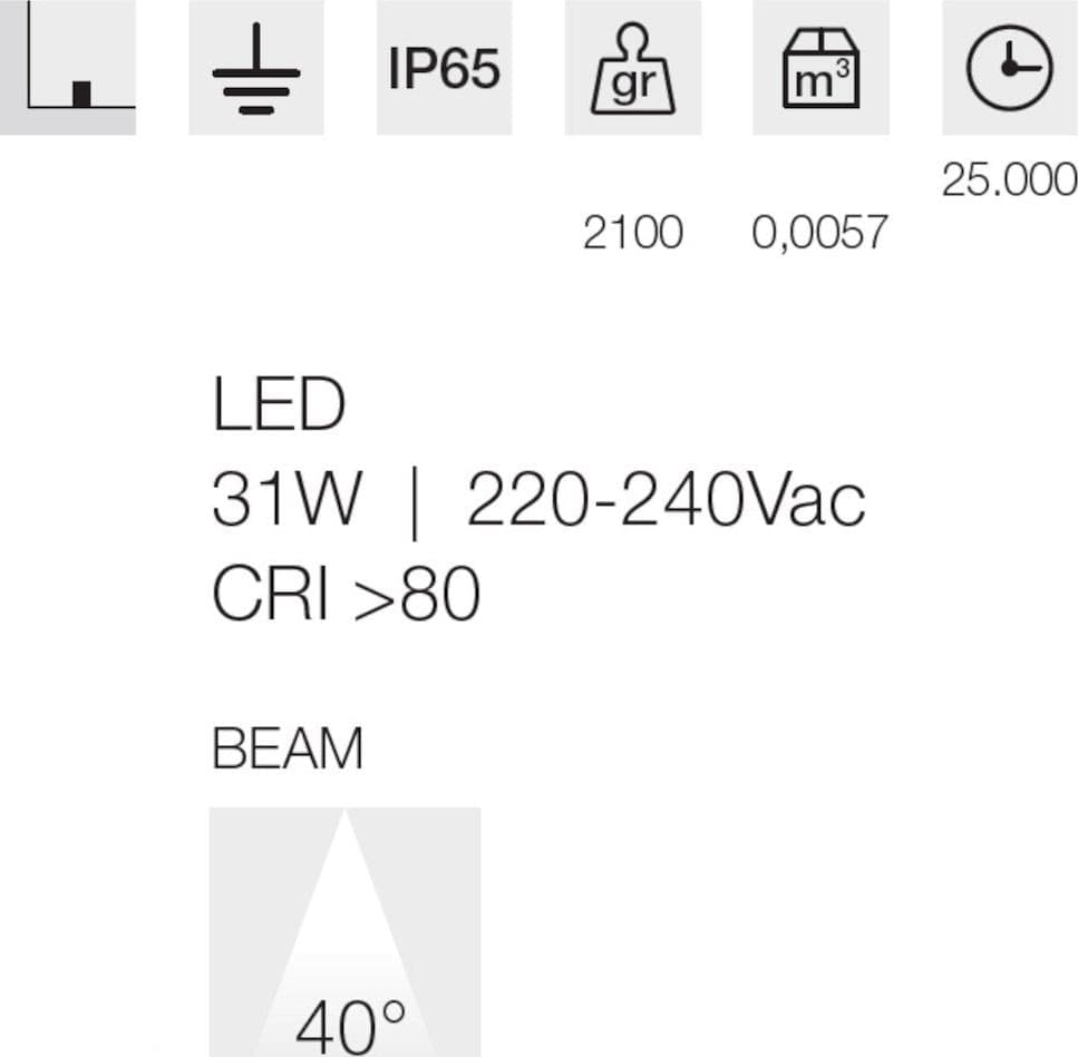Proiettore classico Gea Led GES2235 LED IP65 alluminio vetro orientabile - 4