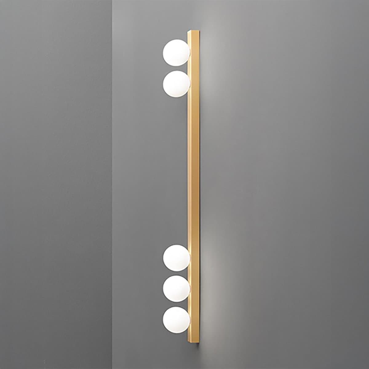 Applique Perenz SNOOKY 8482 OR G9 LED metallo oro opaco sfera vetro soffiato bianco - 2