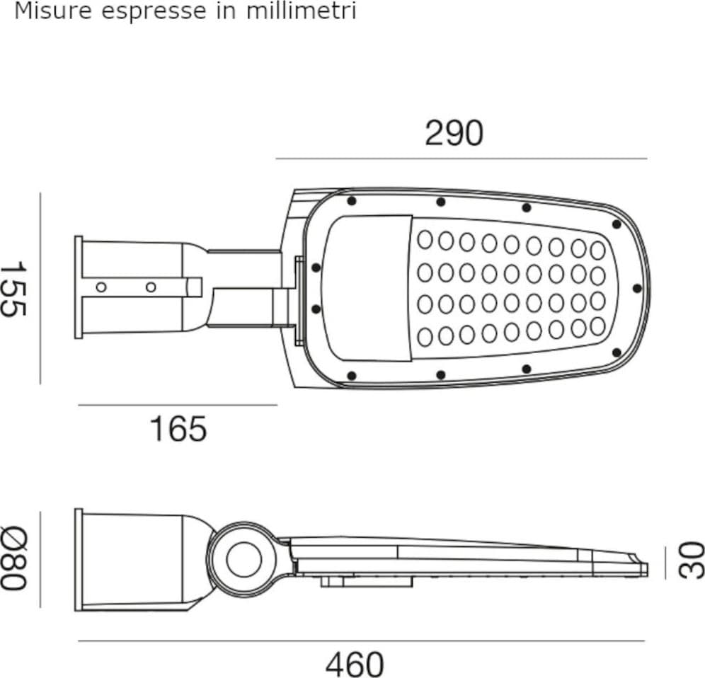 Lampada stradale Gea Led GES2350 LED IP65 alluminio inclinazione regolabile - 4