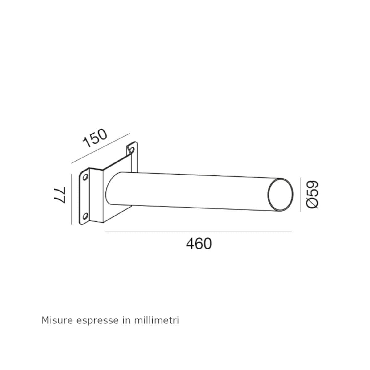 Accessorio parete Gea Led GESC10 alluminio grigio - 2