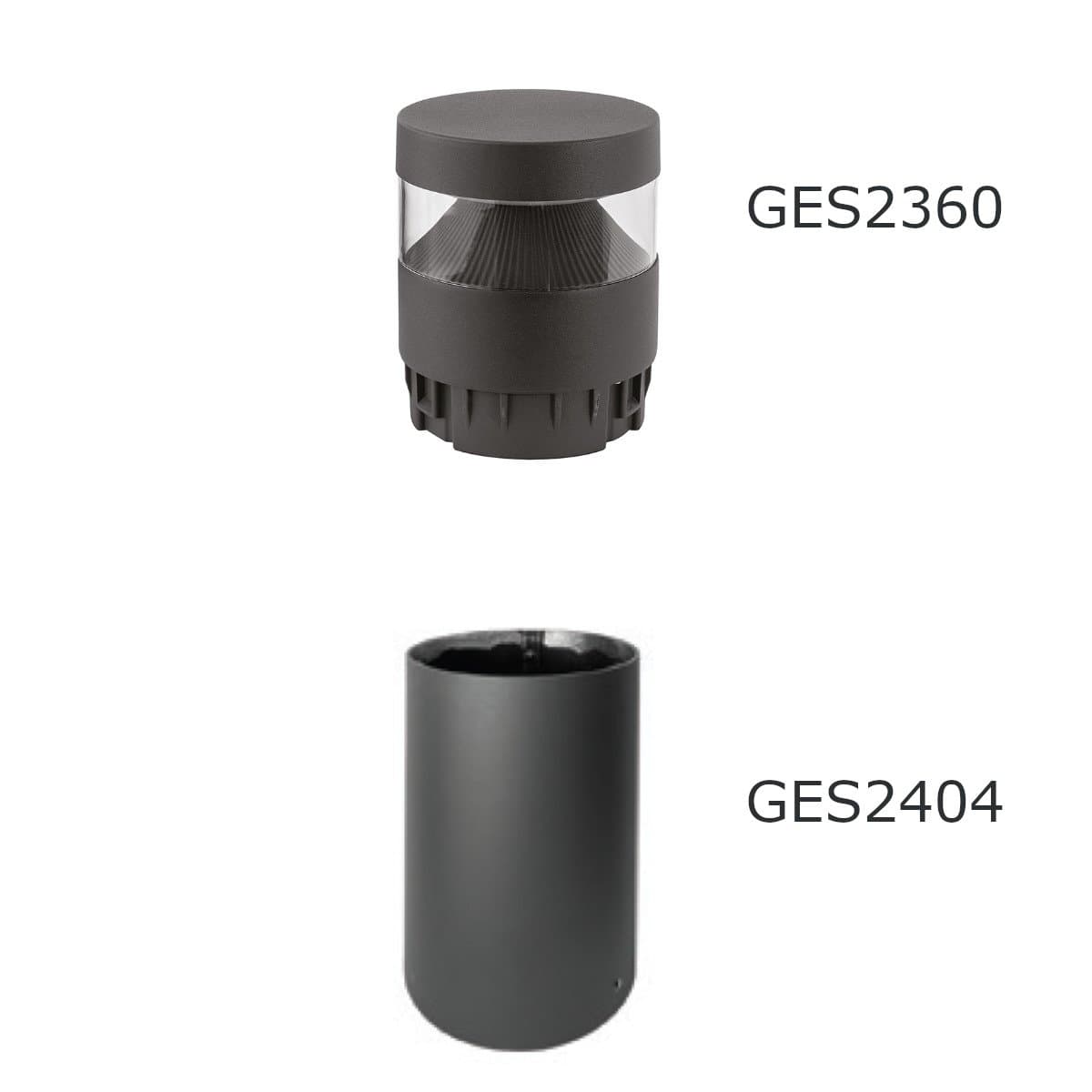 Lampioncino moderno Gea Led GES2360+GES2404 LED IP65 alluminio metacrilato - 3