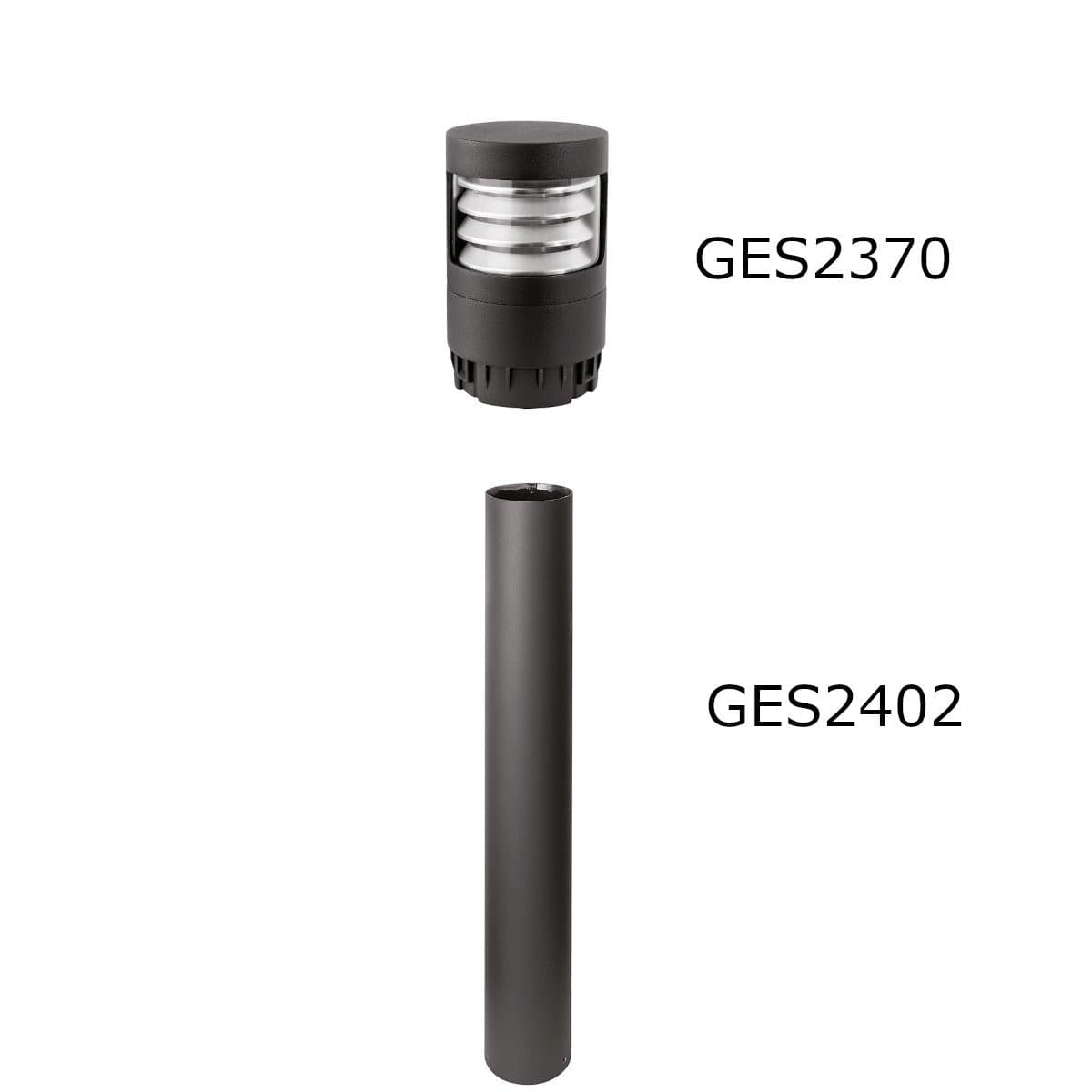 Lampioncino moderno Gea Led GES2370+GES2402 LED IP65 alluminio metacrilato - 3