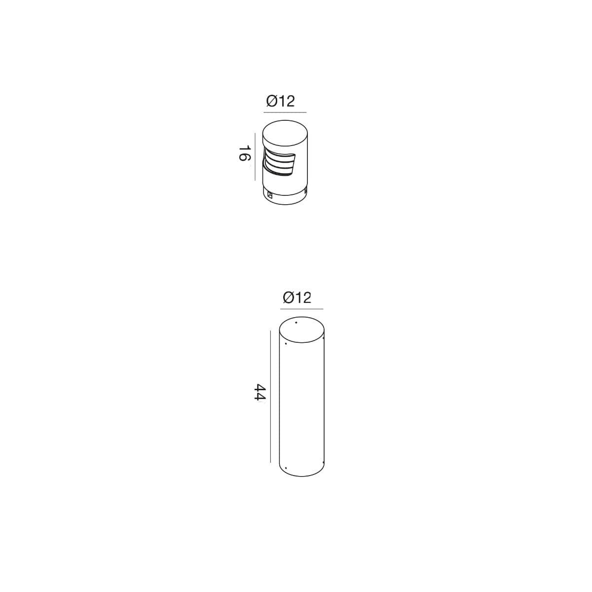 Lampioncino moderno Gea Led GES2370+GES2402 LED IP65 alluminio metacrilato - 6