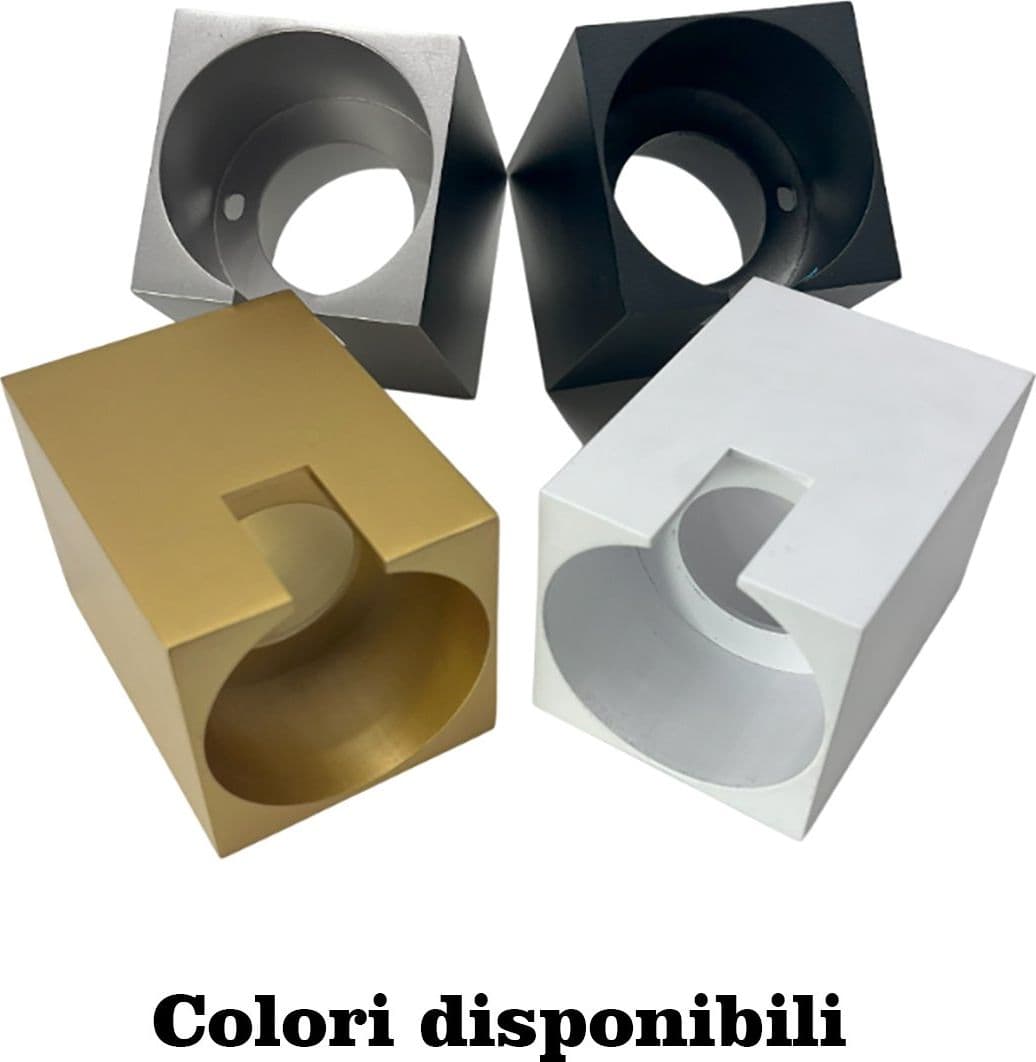 Spot orientabile quadrato Perenz PIN 8490B 8294B GU10 LED bianco opaco - 5