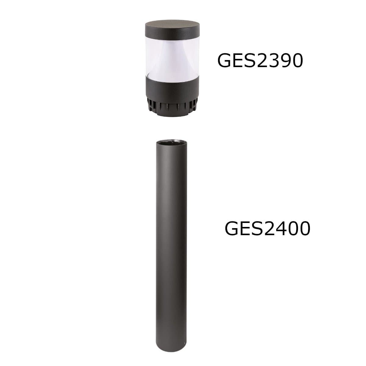 Lampioncino moderno Gea Led GES2390+GES2400 LED IP65 alluminio metacrilato - 3
