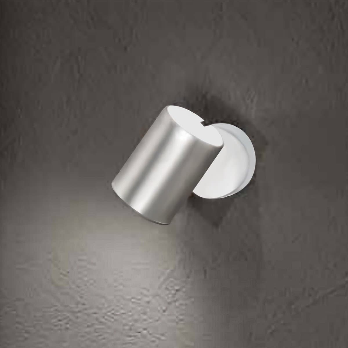 Spot bicolore orientabile cilindro Perenz PIN 8488B 8296AL GU10 LED bianco opaco alluminio spazzolato - 2