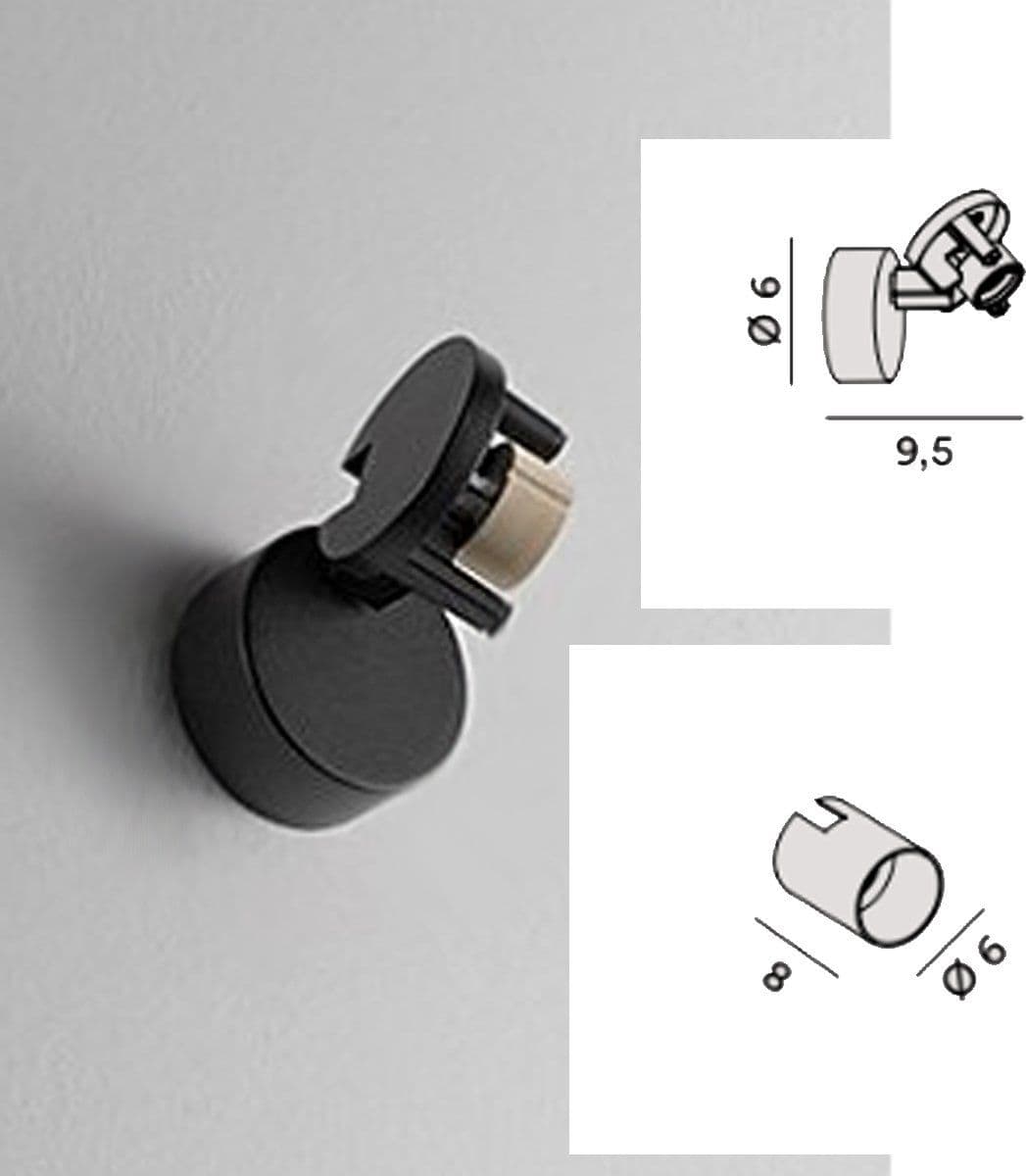 Spot bicolore orientabile cilindro Perenz PIN 8488B 8296AL GU10 LED bianco opaco alluminio spazzolato - 3