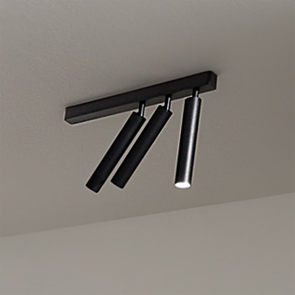 Plafoniera Perenz BAMBU' 8244 N LC LED 3185LM metallo nero opaco orientabile - 3
