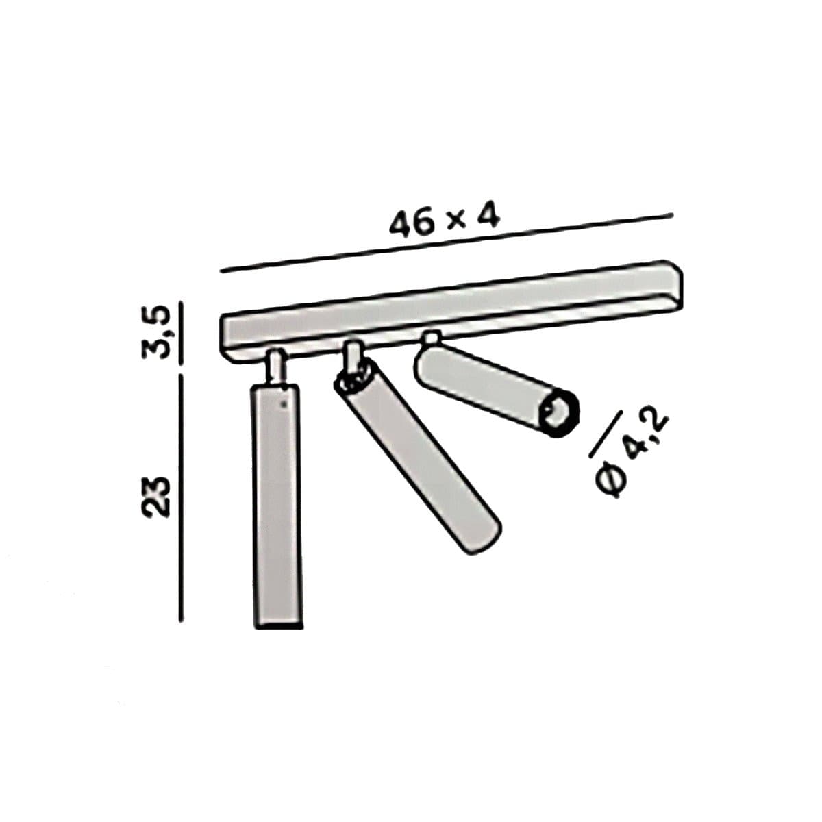 Plafoniera Perenz BAMBU' 8244 N LC LED 3185LM metallo nero opaco orientabile - 4