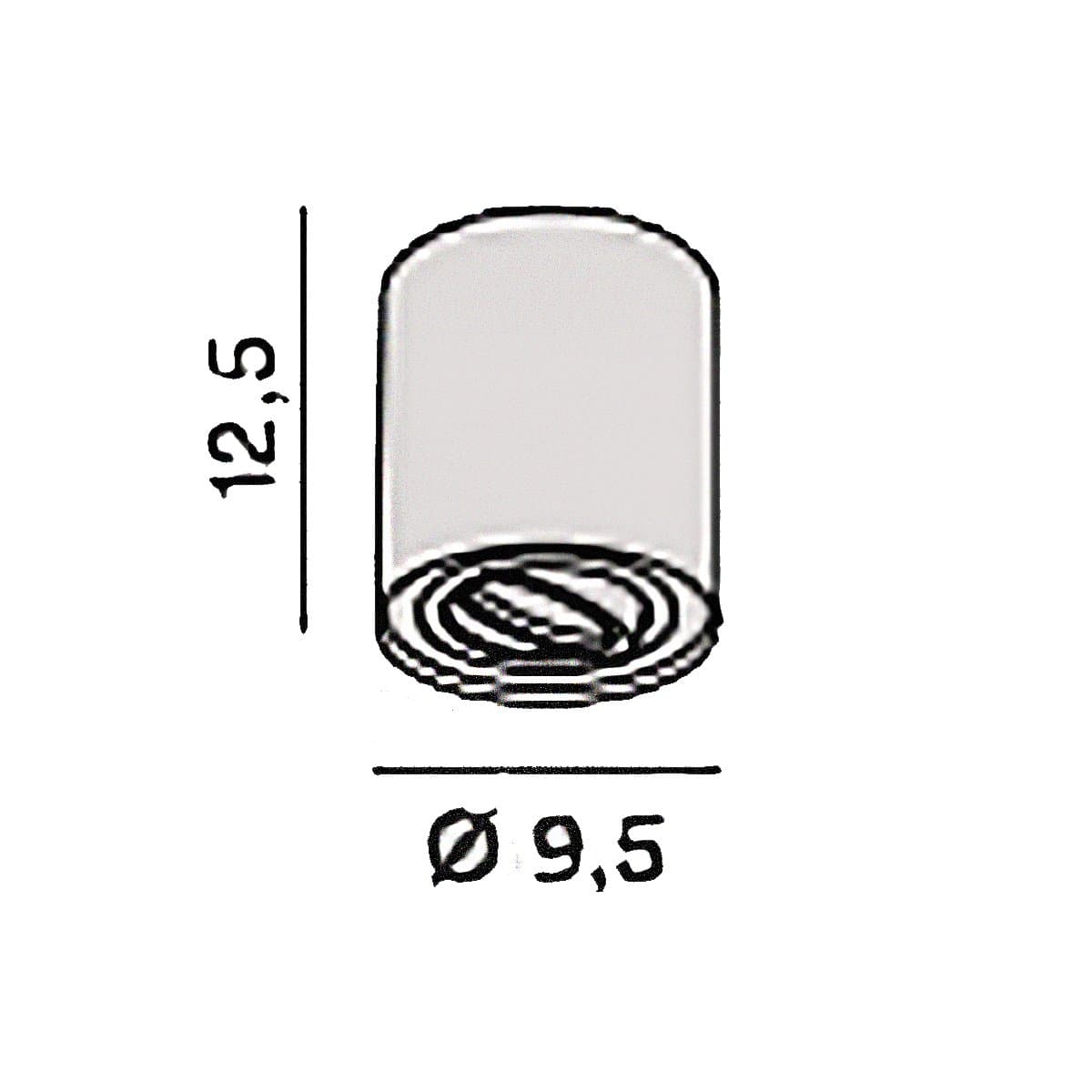Plafoniera cilindro Perenz CENTRIC 8362 N GU10 LED metallo nero opaco - 3