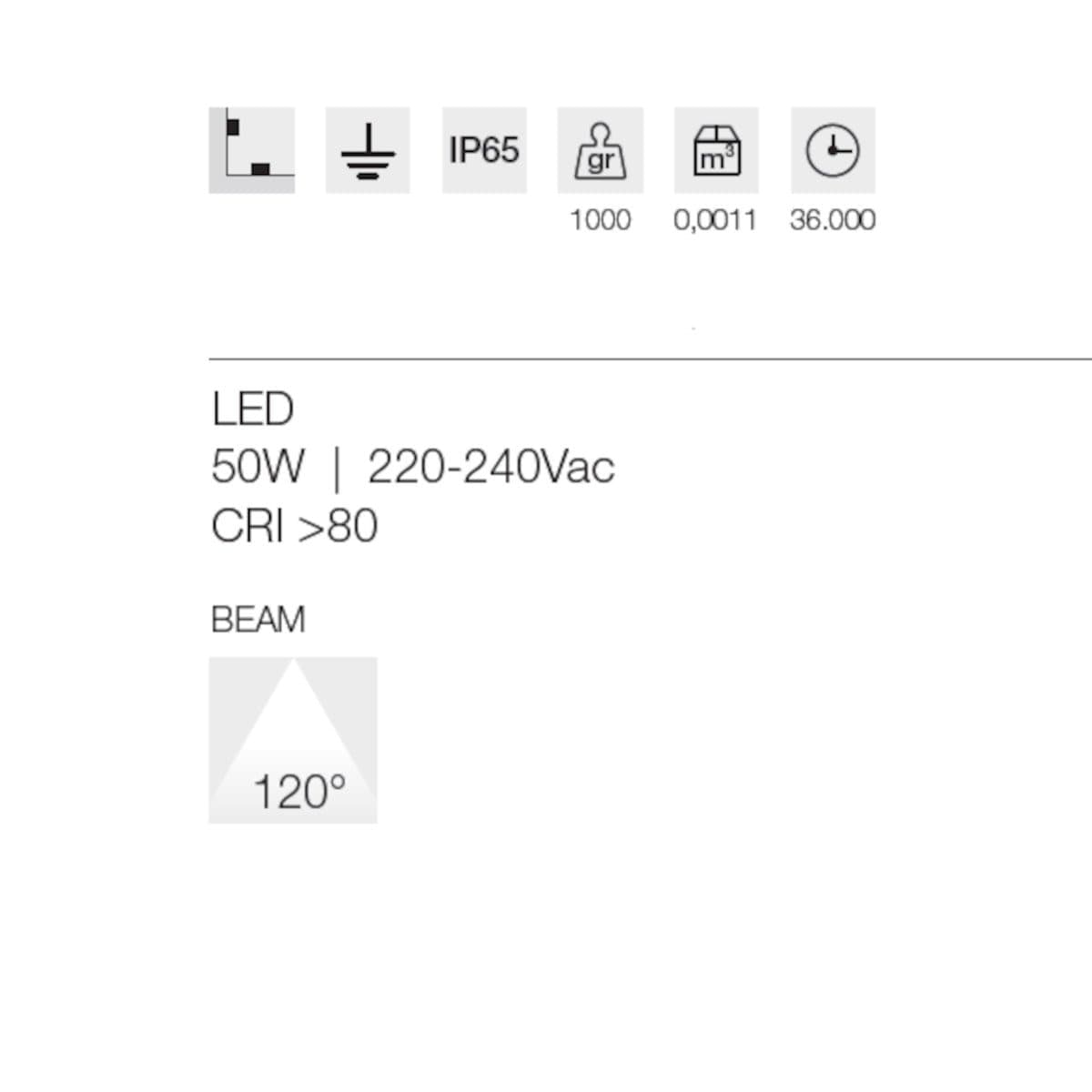 Proiettore LED Gea Led GES2340 50W IP65 orientabile alluminio vetro - 4