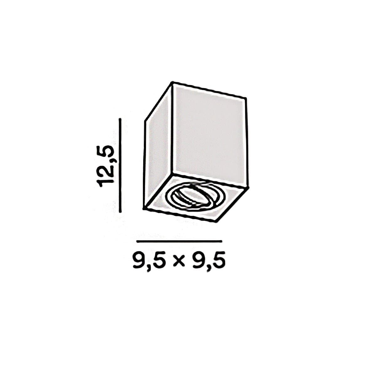 Plafoniera parallelepipedo Perenz CENTRIC 8364 B GU10 LED metallo bianco opaco - 3