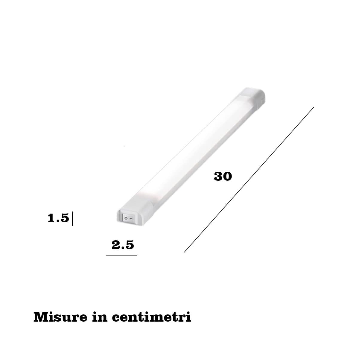 Reglette Perenz TINY 6734 B LC 4W LED 3000K plastica resina - 4