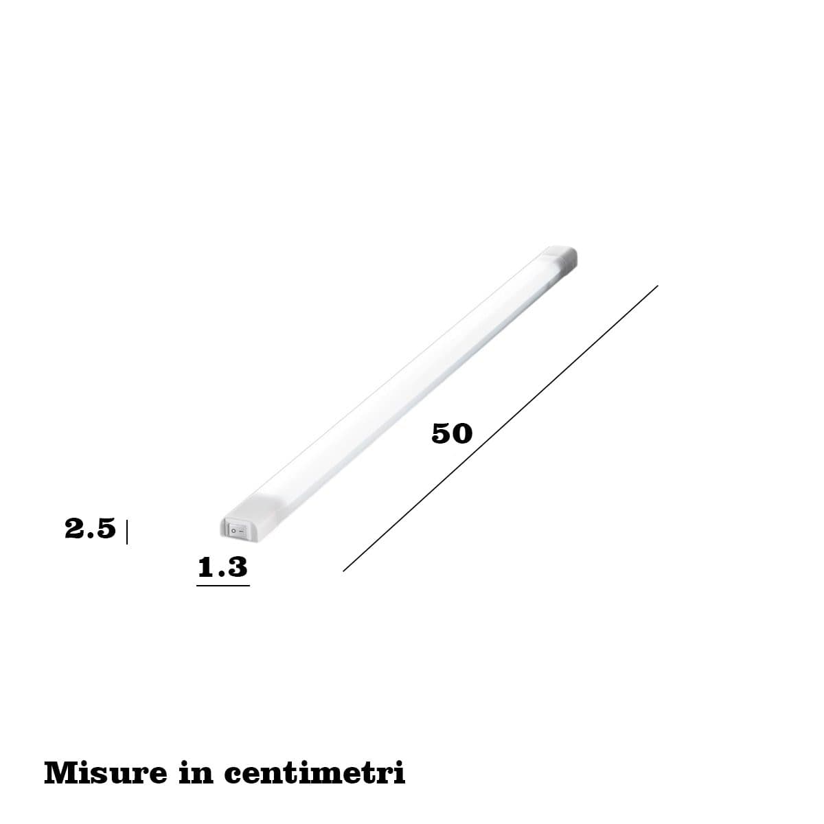 Reglette Perenz TINY 6736 B LC 8W LED 3000K plastica resina - 4