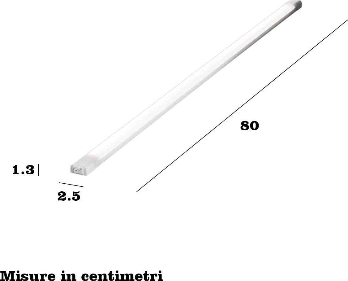 Reglette Perenz TINY 6738 B LC 12W LED 3000K plastica resina - 4