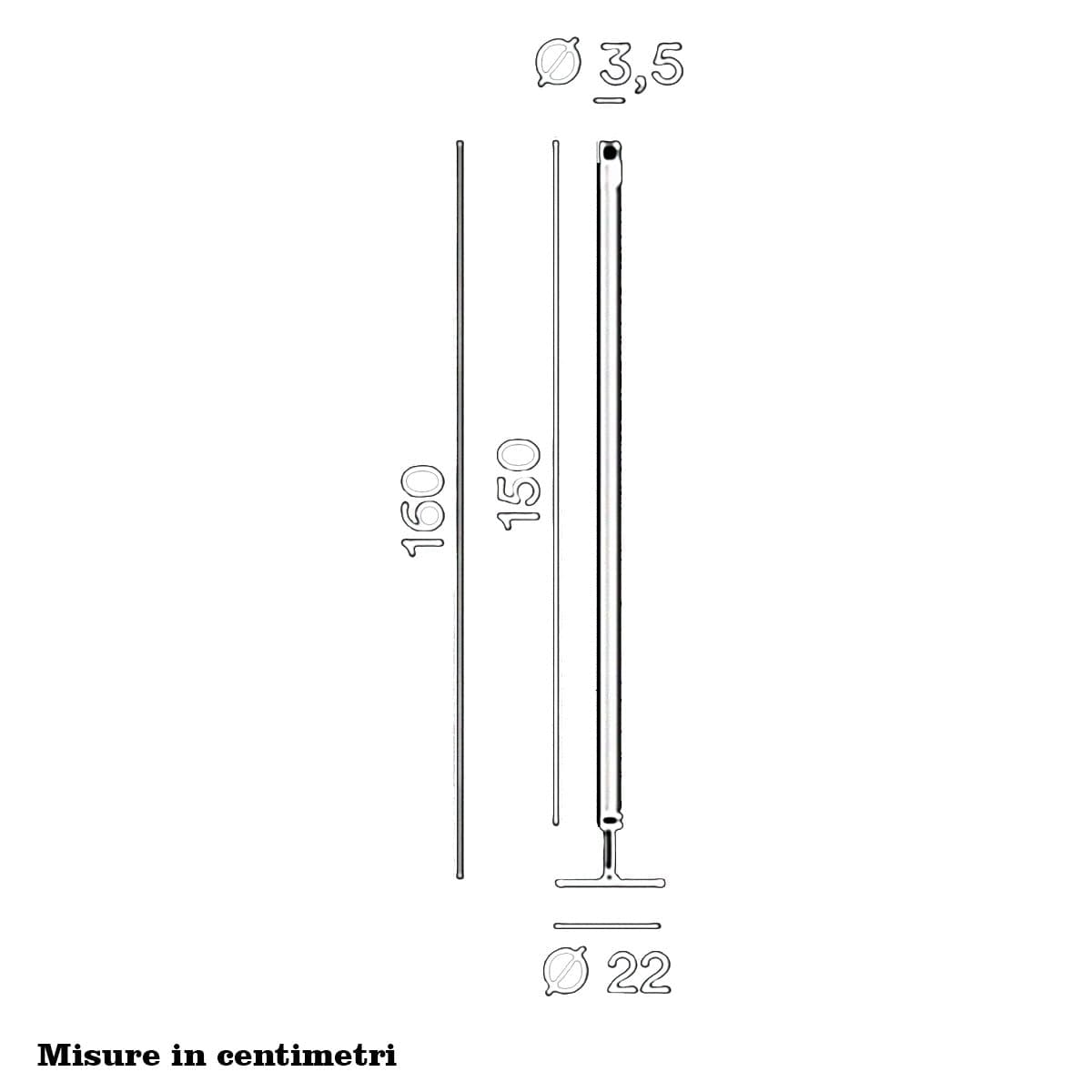 Piantana moderna Led Perenz RAY 8444 B LC bianco panna lucido touch - 3