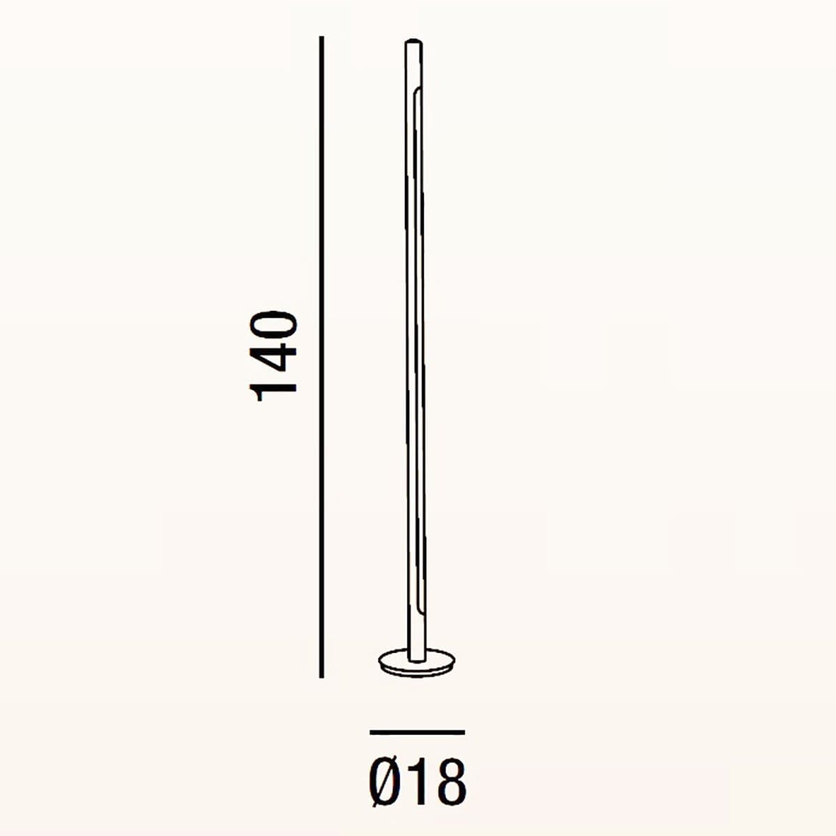 Piantana moderna led Perenz STICK 6760 N LC LED nera touch dimmerabile - 4