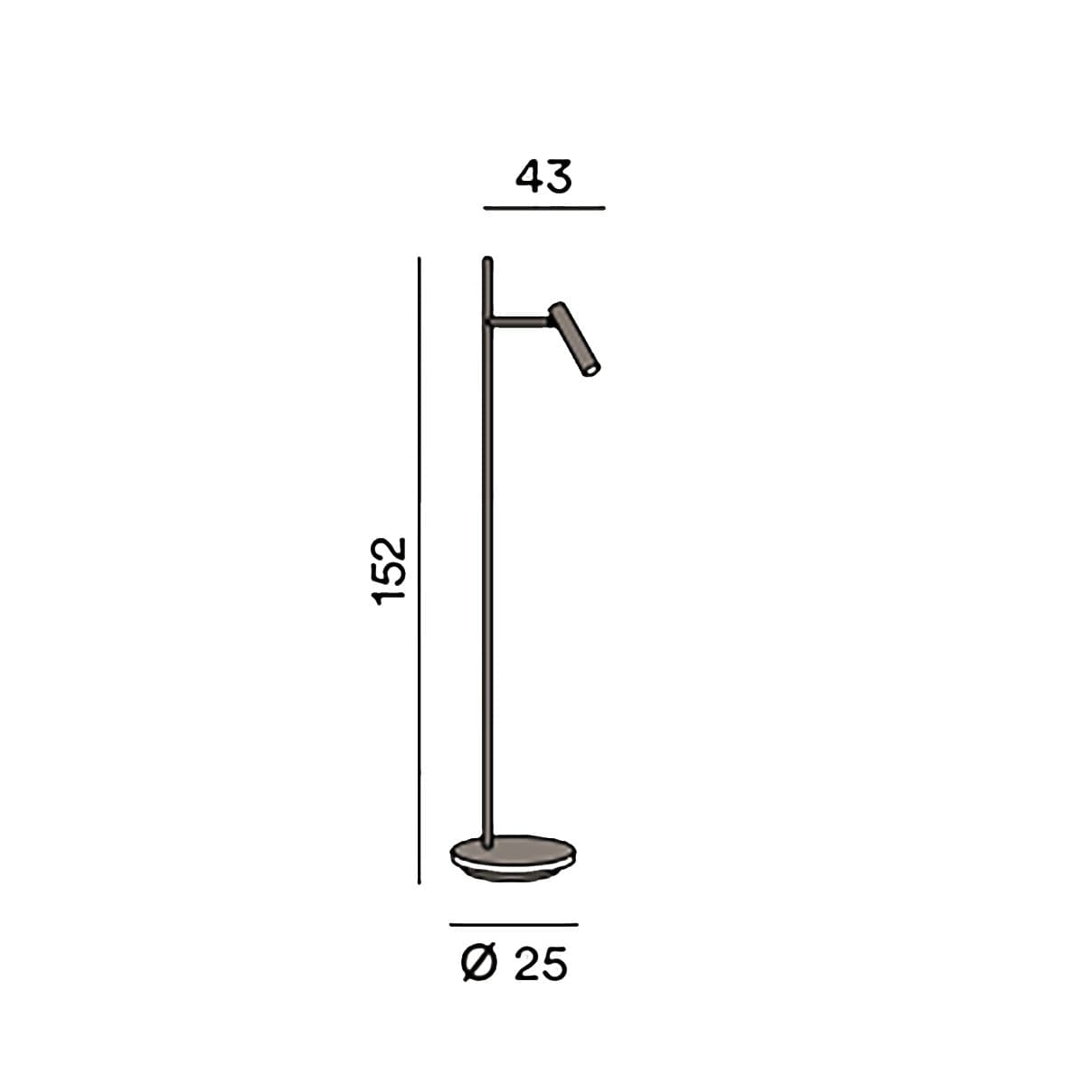 Piantana lettura moderna led Perenz GAMBO 6777 N LC LED 3000K nera orientabile - 4