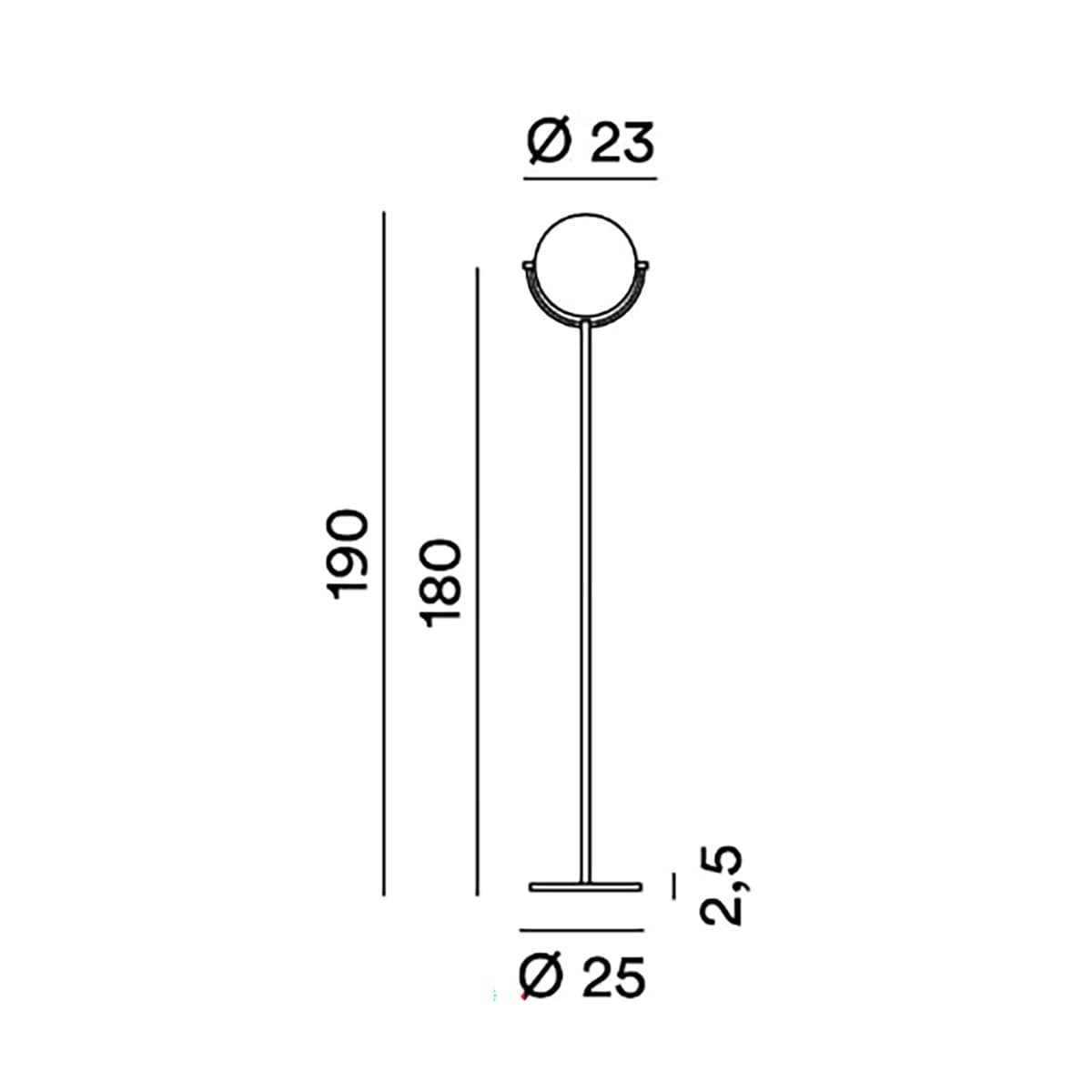 Piantana moderna led Perenz PLATO 8412 GM LC LED 3000K 2968Lm dimmerabile orientabile - 4