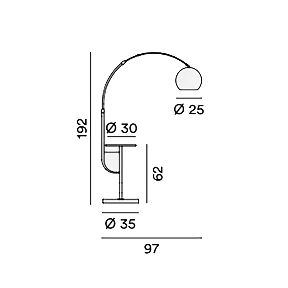 Piantana braccio arco classica Perenz TABLEAU 8410 OB E27 LED regolabile ottone brunito - 4
