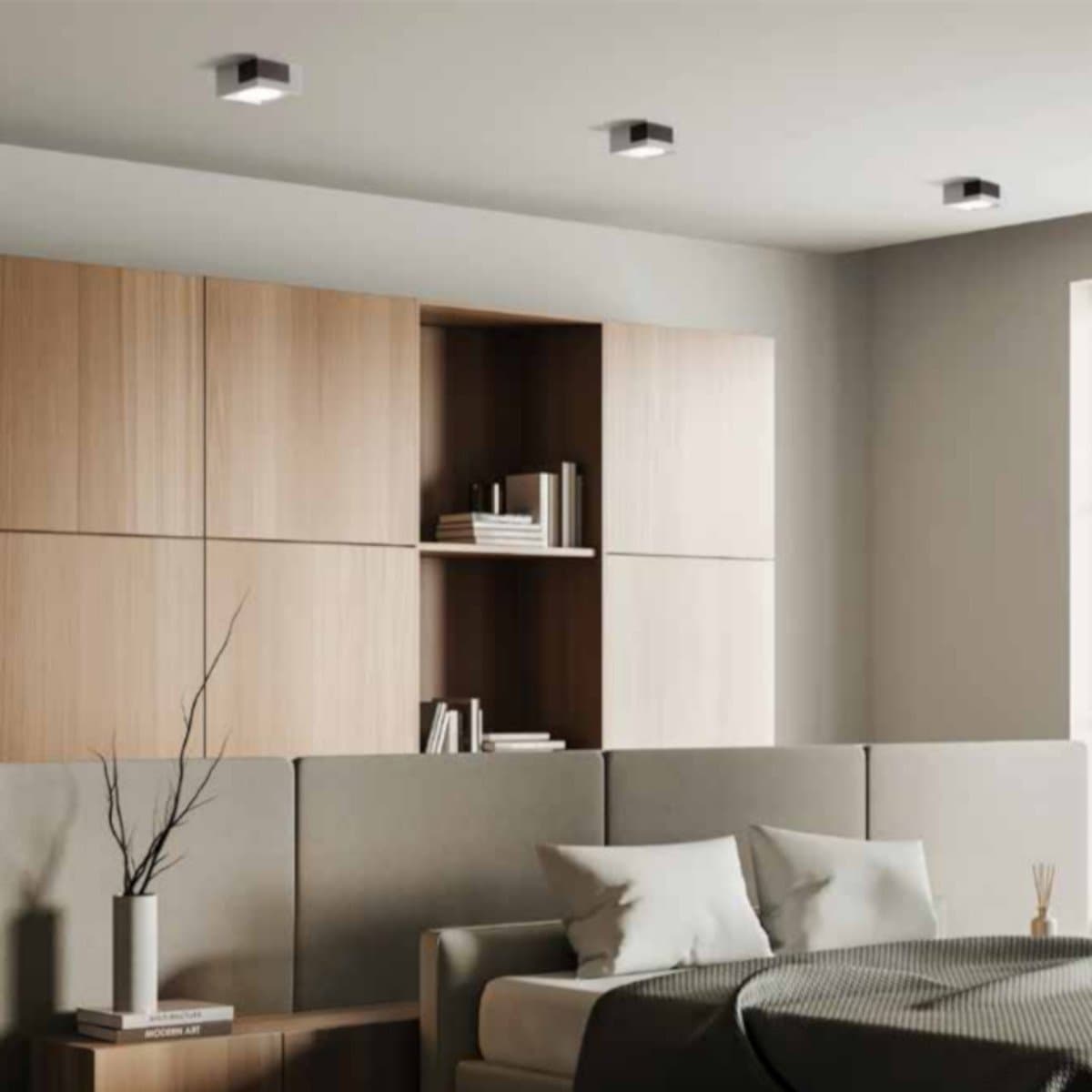 Plafoniera moderna Sforzin illuminazione VELIA  PL1 T543 T544 T545 GX53 LED gesso metallo - 3